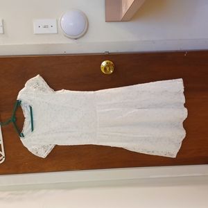 Small white lace floral dress